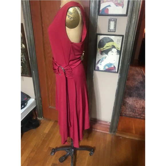 Halston One Shoulder Dress with Attached Belt NWT - Picture 4 of 14